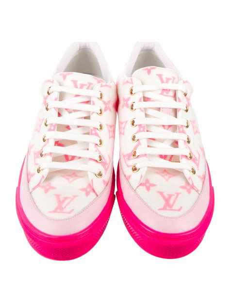 lv trainer sneaker pink|pink louis vuitton slippers.